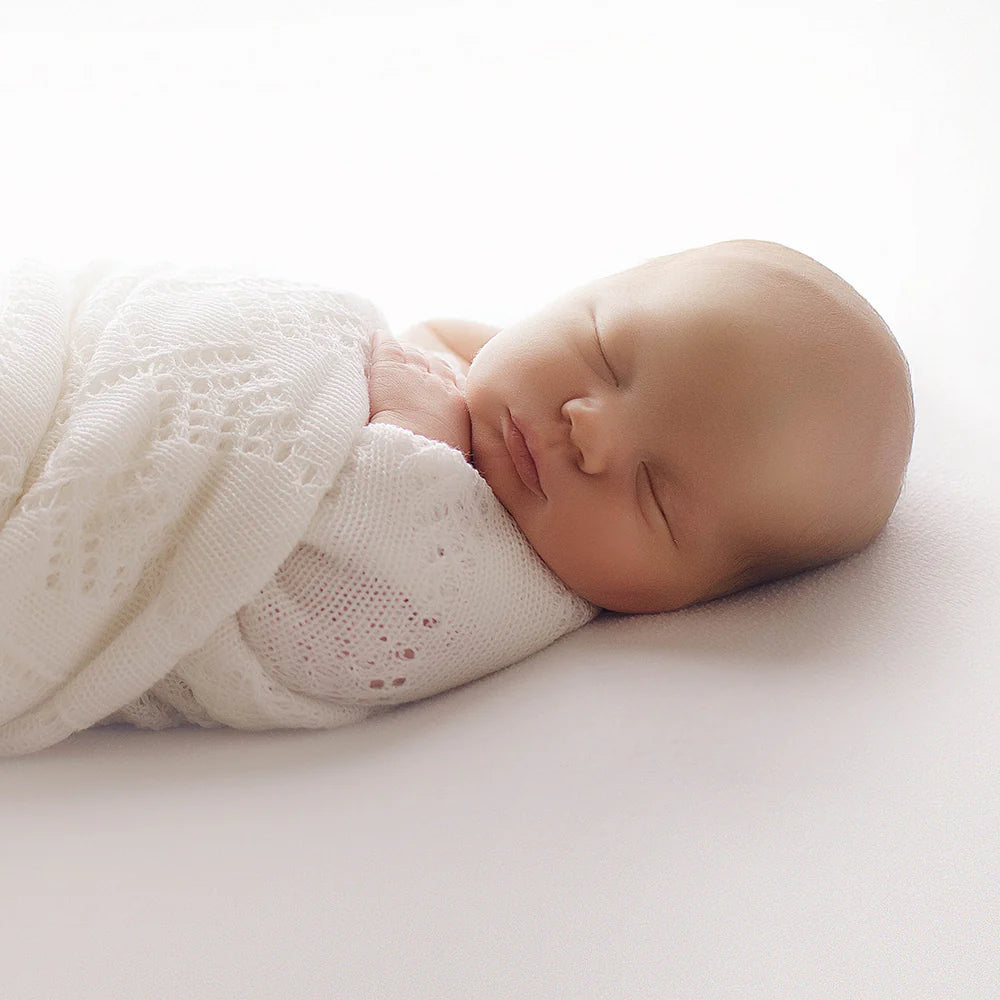 baby pure wool christening shawl in a box