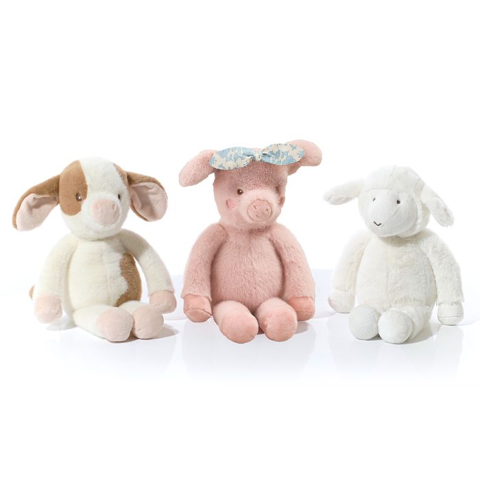 soft pink pig with chitz hairband
