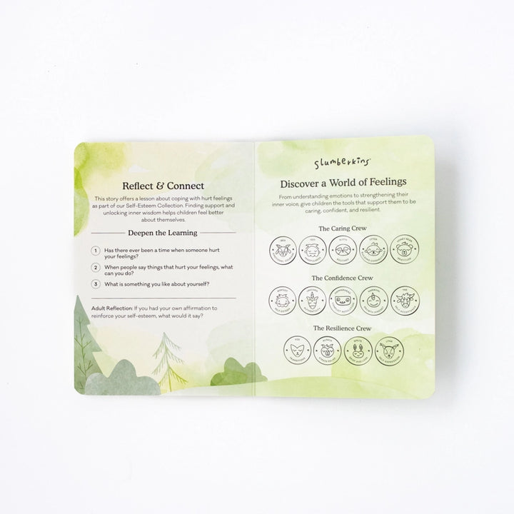 Bigfoot comforter with two books to help with feelings