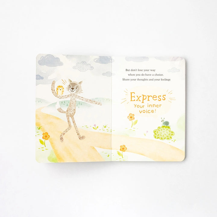 Lynx's Self Expression Plush Snuggler Set  includes 2 emotional learning books