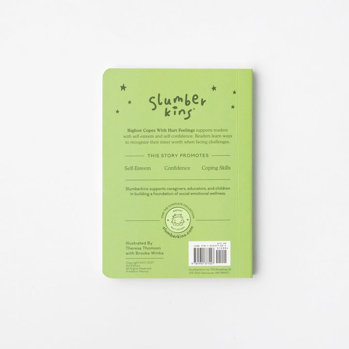 Bigfoot comforter with two books to help with feelings