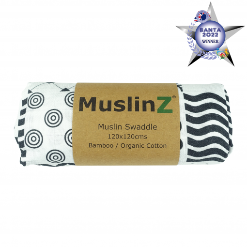 Black and white baby sensory swaddle blanket