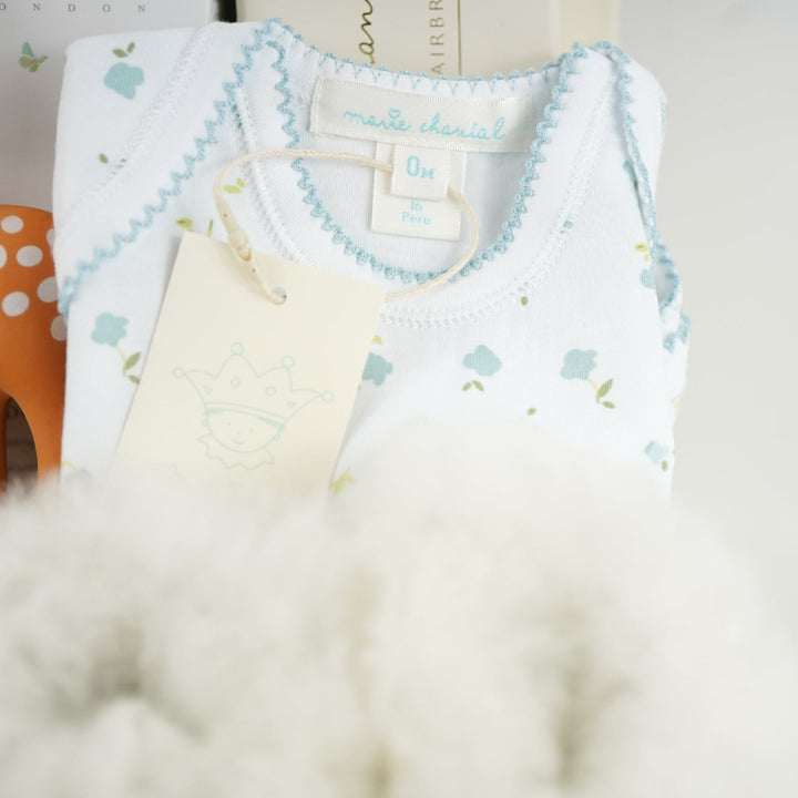 luxury baby bodysuit and matching hat