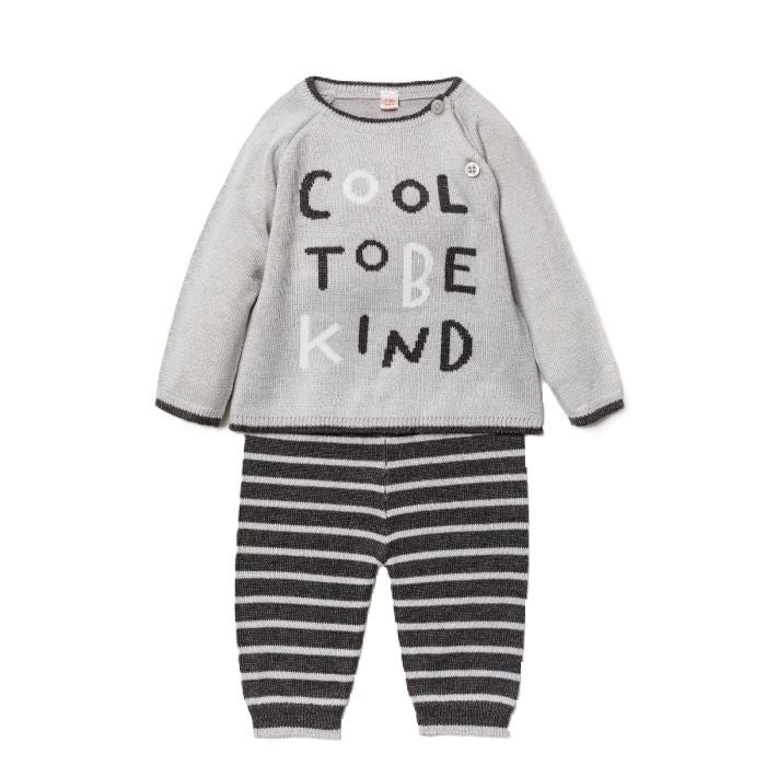 Two Piece Cool To Be Kind Baby Knitted Set