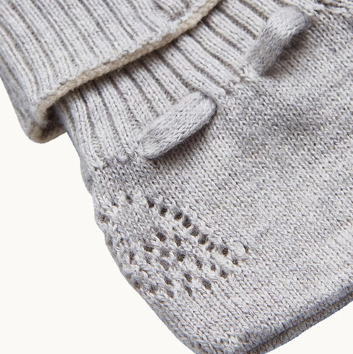 Angel Wing™ Knitted Booties - Grey