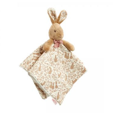 Luxury Baby Girl Hamper Basket With Knitted Baby Romper, Beatrix Potter Comforter And Baby Slippers