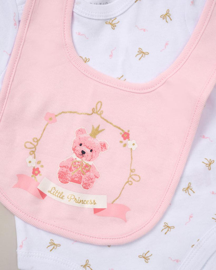 Little Princess Teddy Baby Girl Clothing Set, 5 Piece Baby Girl Layette Set