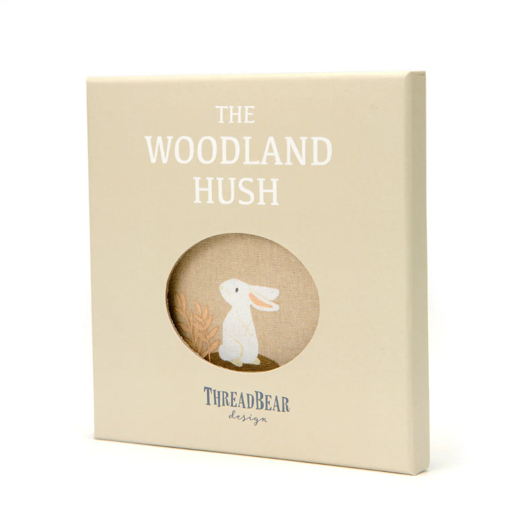 soft baby rag book with woodland animals