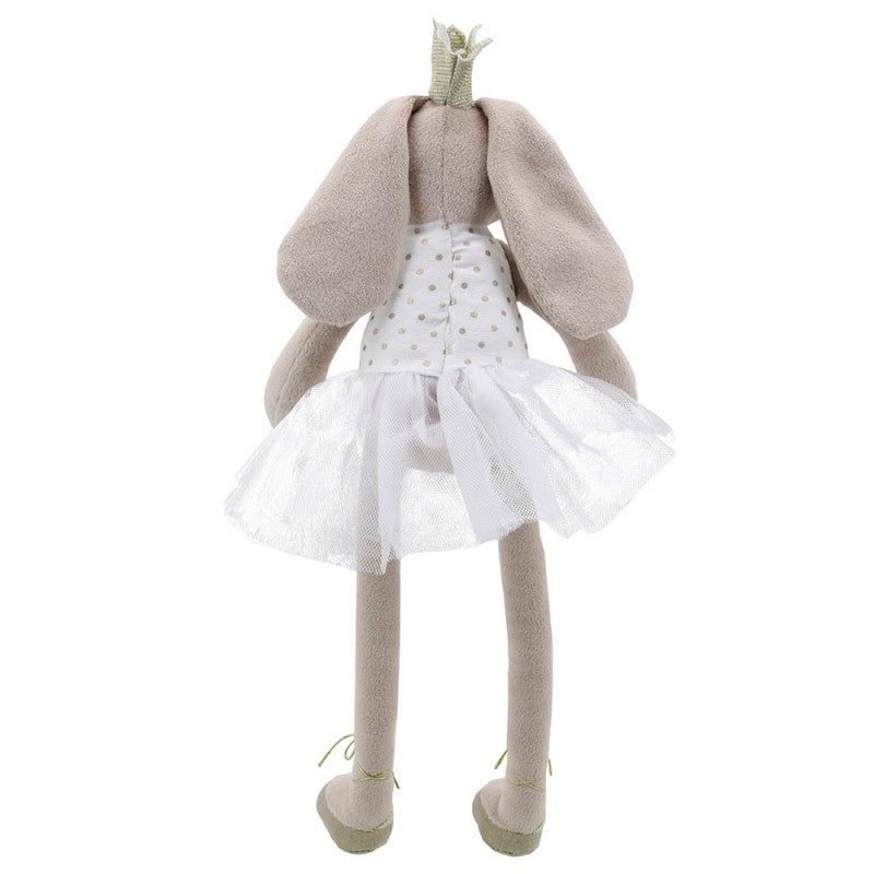 Soft Rabbit In A Tulle Skirt And Gold Shoes