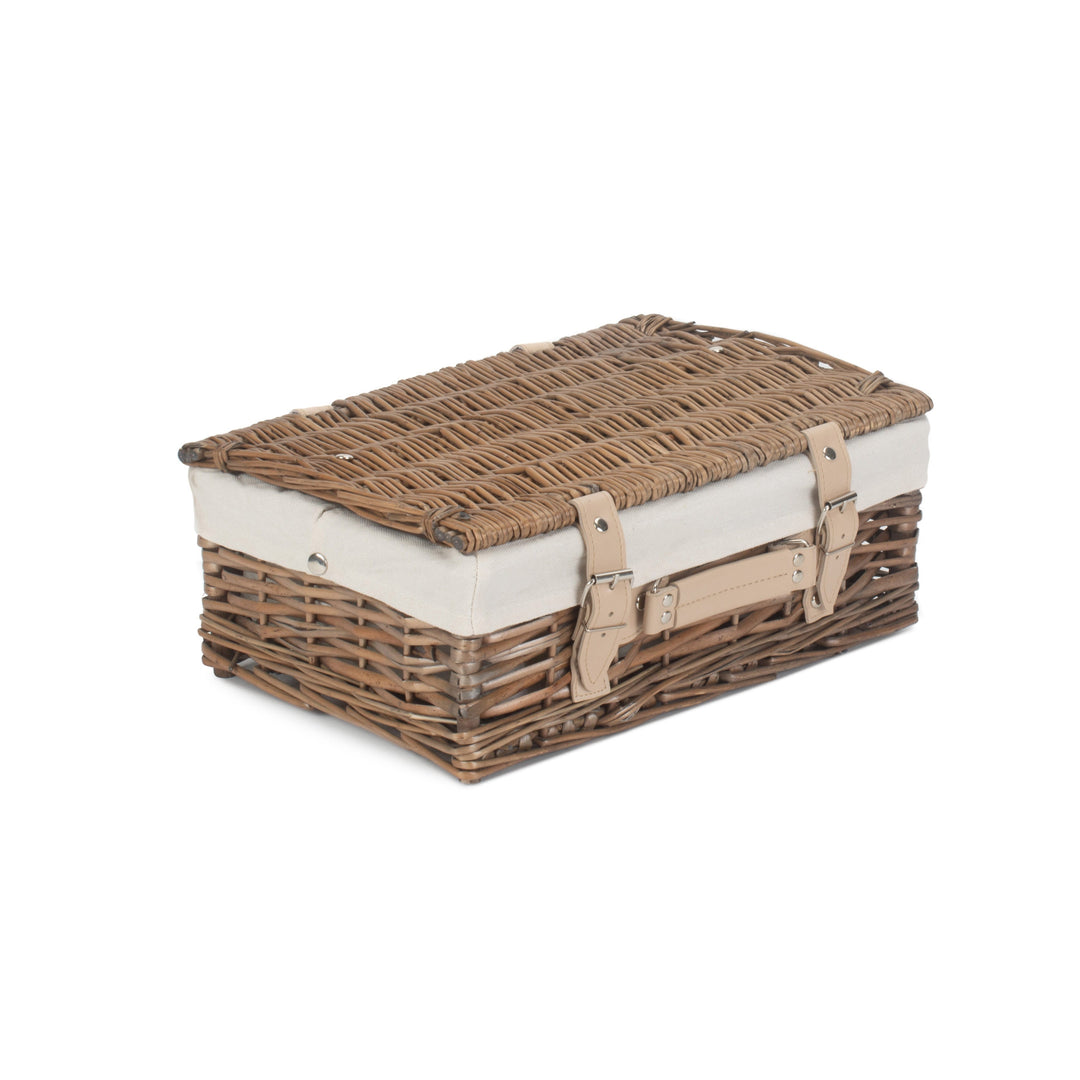 antique wash empty wicker hamper