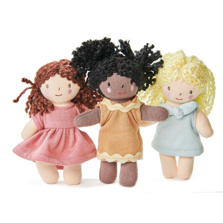 3 mini dolls