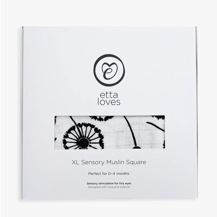 black and white baby sensory muslin swaddle