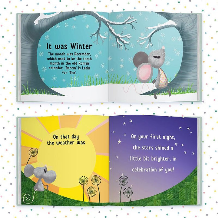 The Day You Were Born In December, Baby Gift Book, Christening Gift