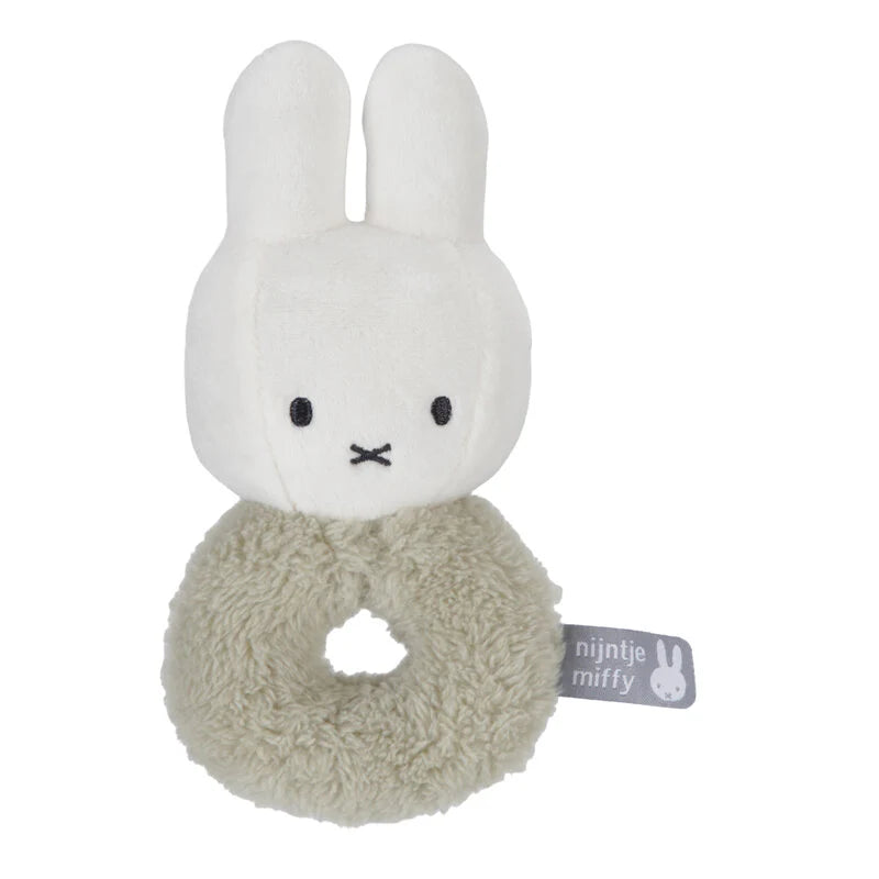 miffy rattle with fluffy green grip