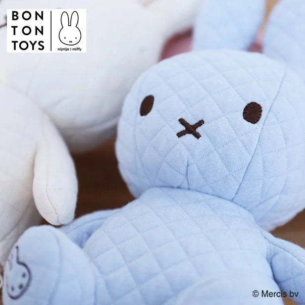 pale blue quilted miffy bonbon in a box