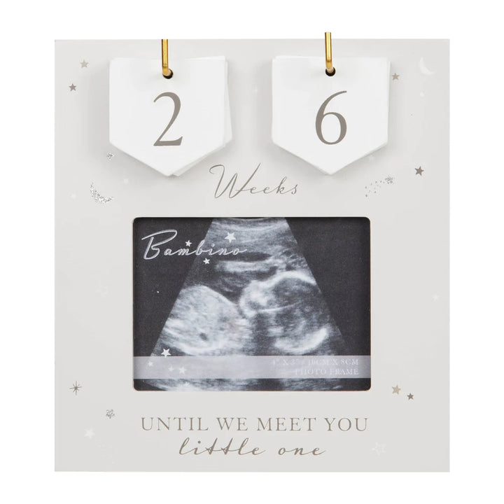 Pregnancy countdown frame with changeable numbers