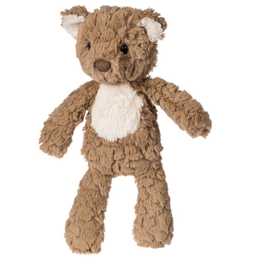 White soft brown teddy with white tummy