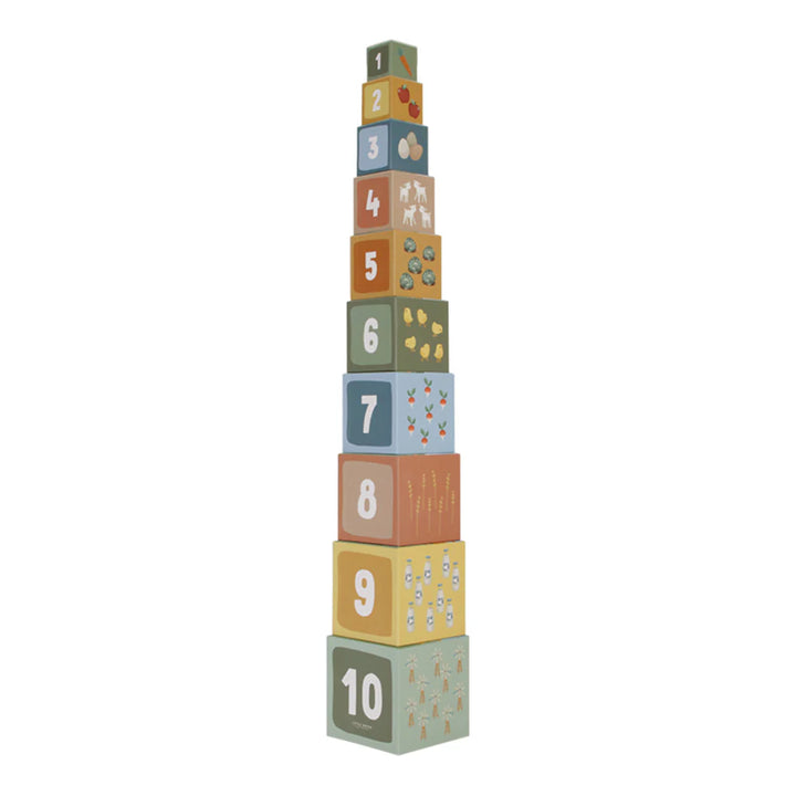 Cardboard stacking blocks with farm animals