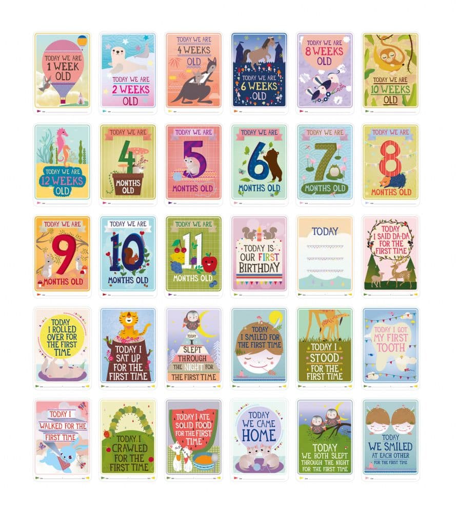 Milestone cards for twins
