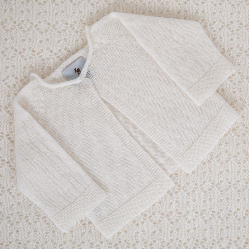 Soft White Baby Cashmere Cardigan And Cashmere Baby Shawl By G.H.Hurt & Son