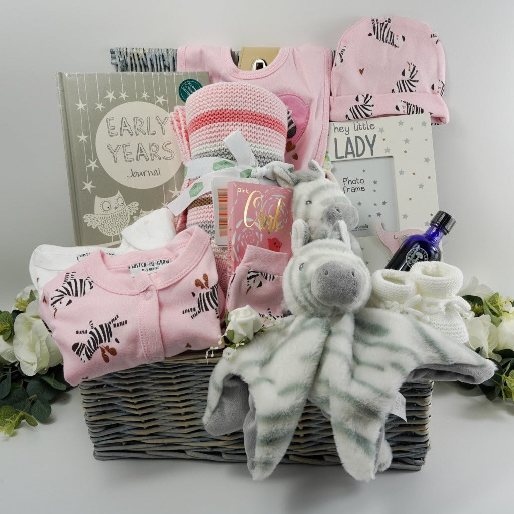 Luxury baby girl newborn gift basket, baby Gift, Baby Shower Gift, Baby Girl