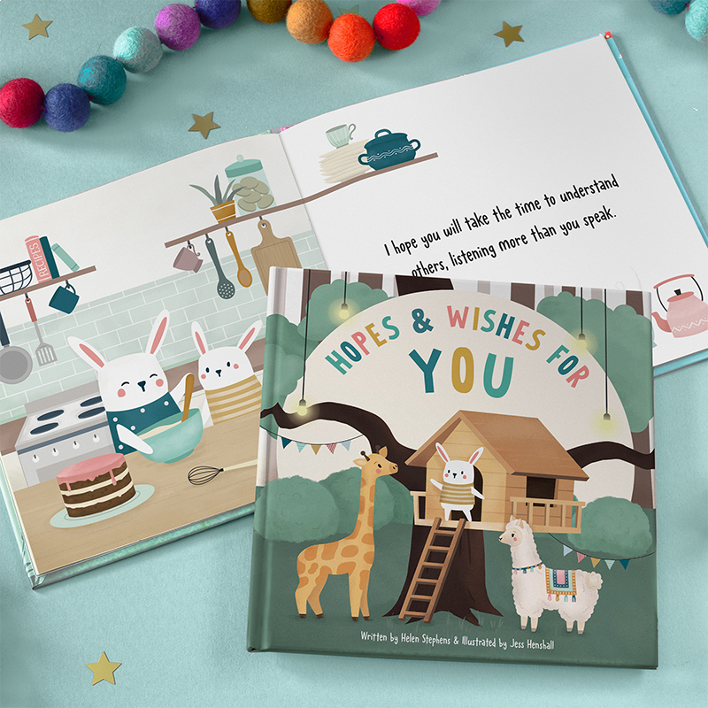 Hopes & Wishes For You Book, Baby or Toddler Book, Christening Gift