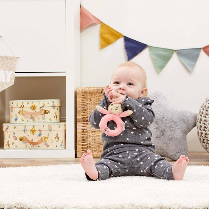 flopsy bunny baby sensory rattle