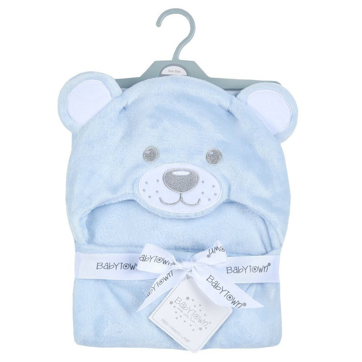 blue hooded teddy face wrap