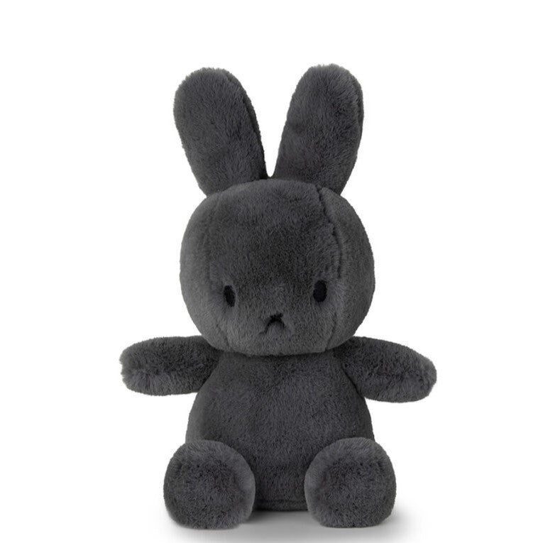 Grey cozy Miffy rabbit soft toy in a box