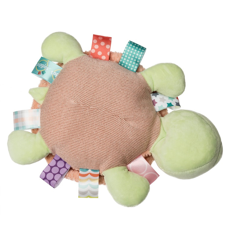 peach sensory turtle with taggies 