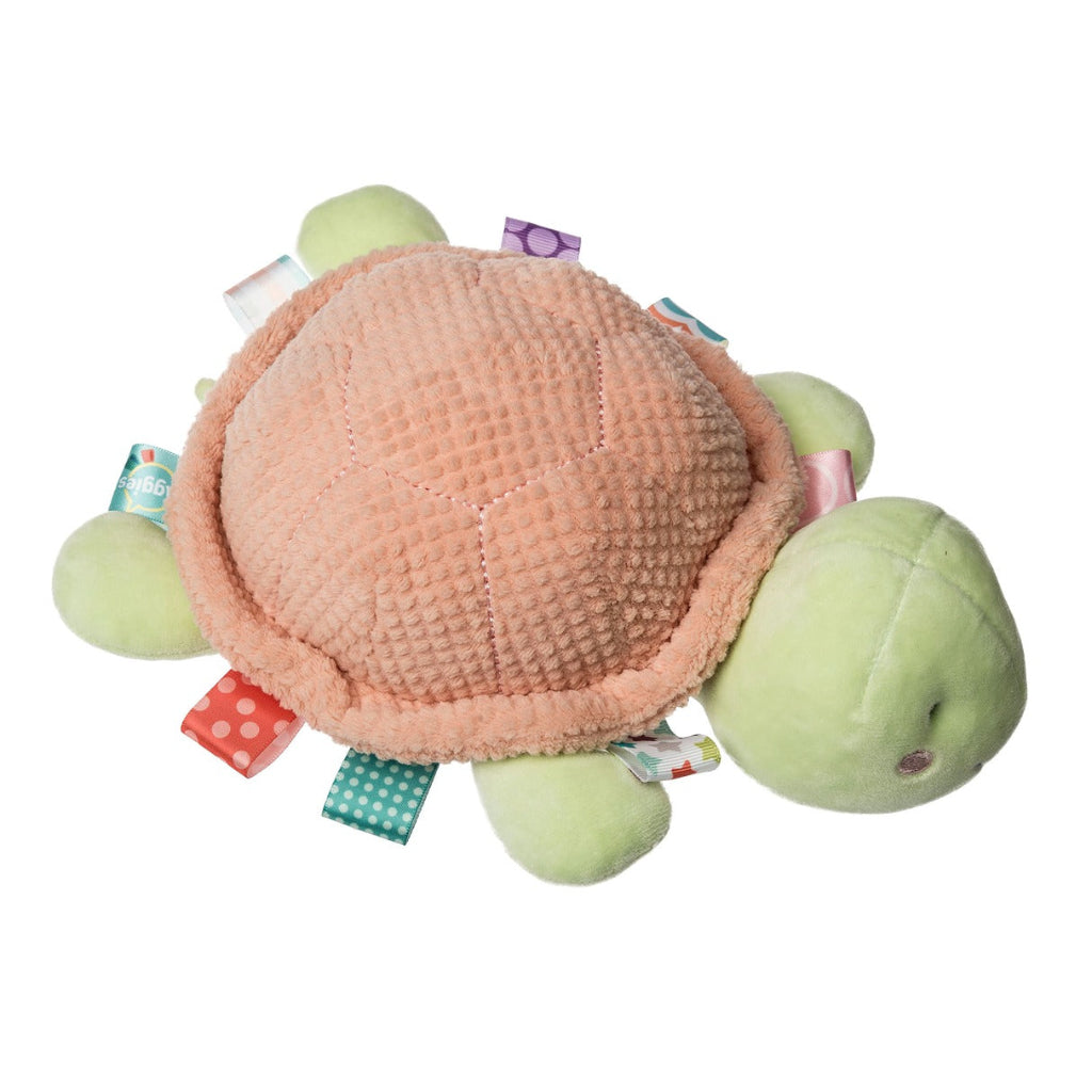 peach sensory turtle with taggies 
