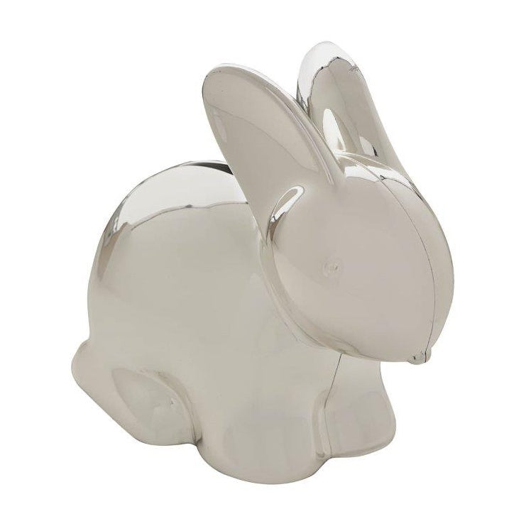 Silver plated bunny piggybank