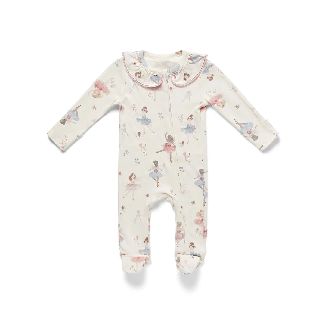 Ballerina baby sleepsuit in organic cotton 