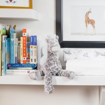 grey and white soft floppy giraffe soft toy