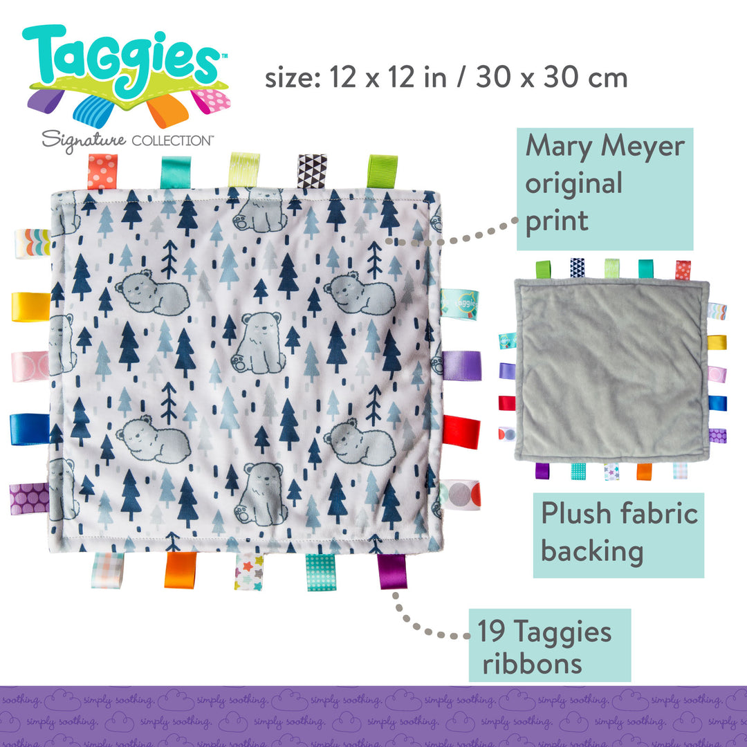 Taggies Original Arctic Bears Comfort Blanket