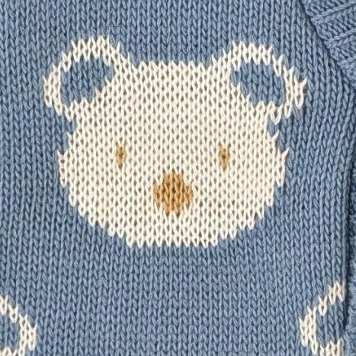 Baby Boy Teddy Face Cardigan