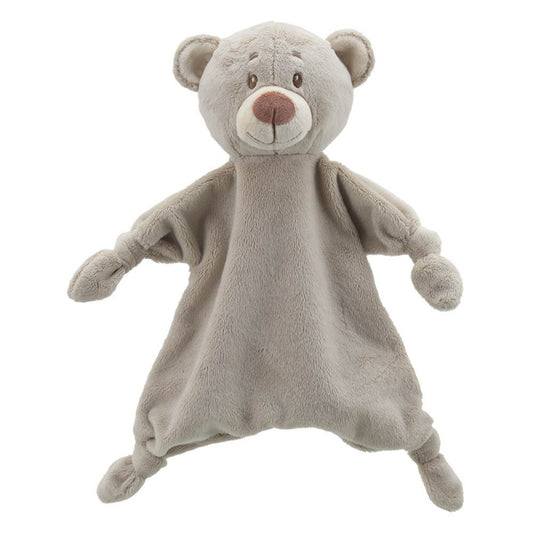 Eco friendly baby comforter bear in soft fawn colour