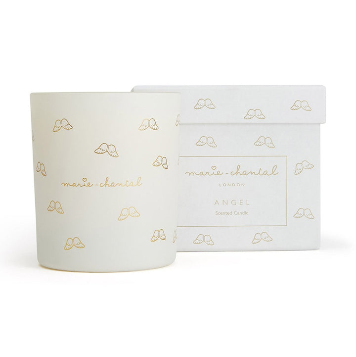 White Marie Chantal angel wings candle