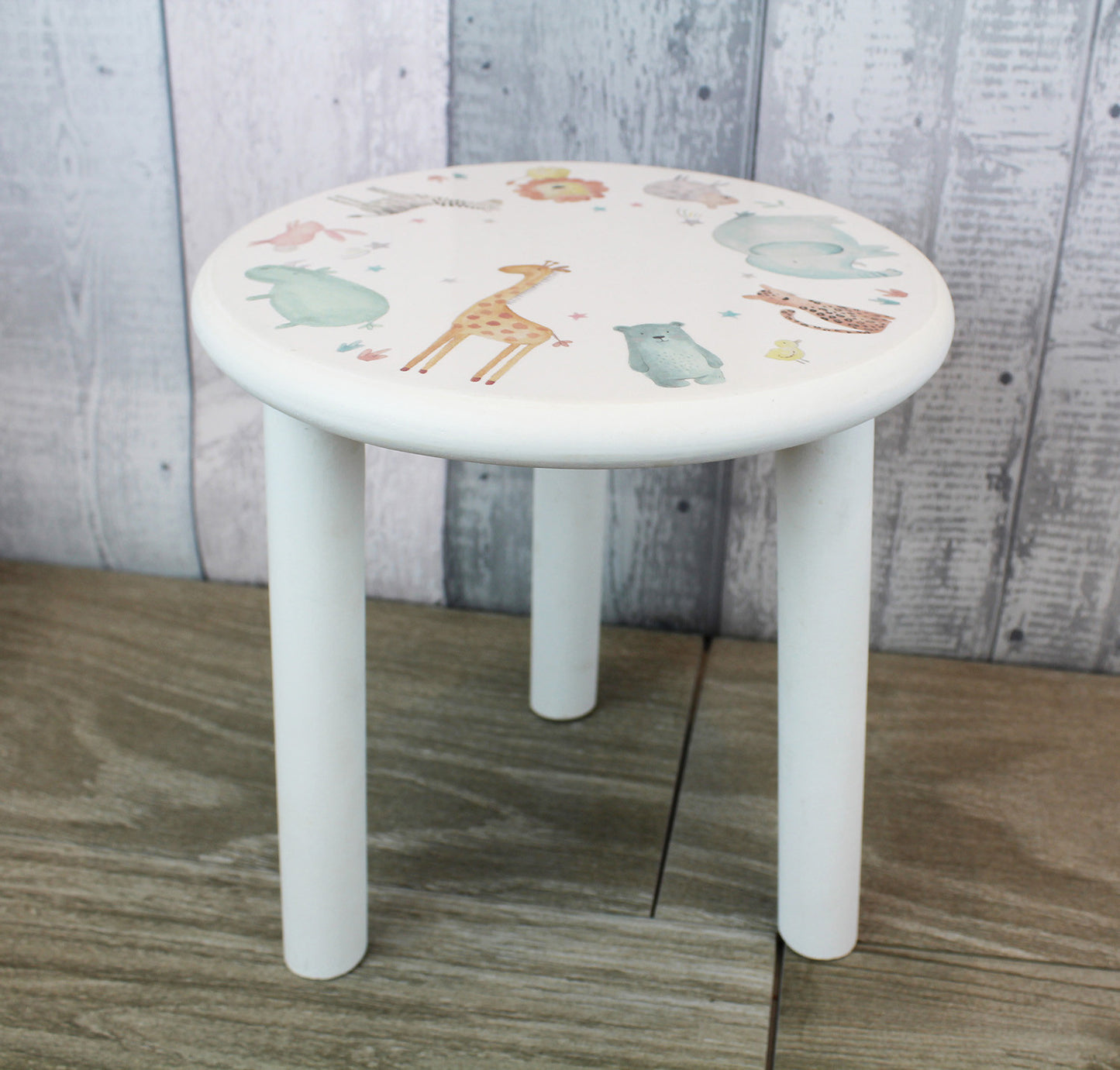 Nursery Stool With Animal Design, New Baby Gift, Sibling Gift