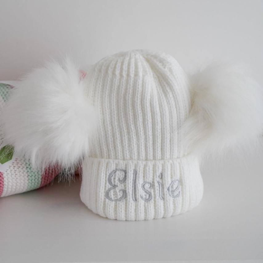 Personalised Baby Pompom Hat