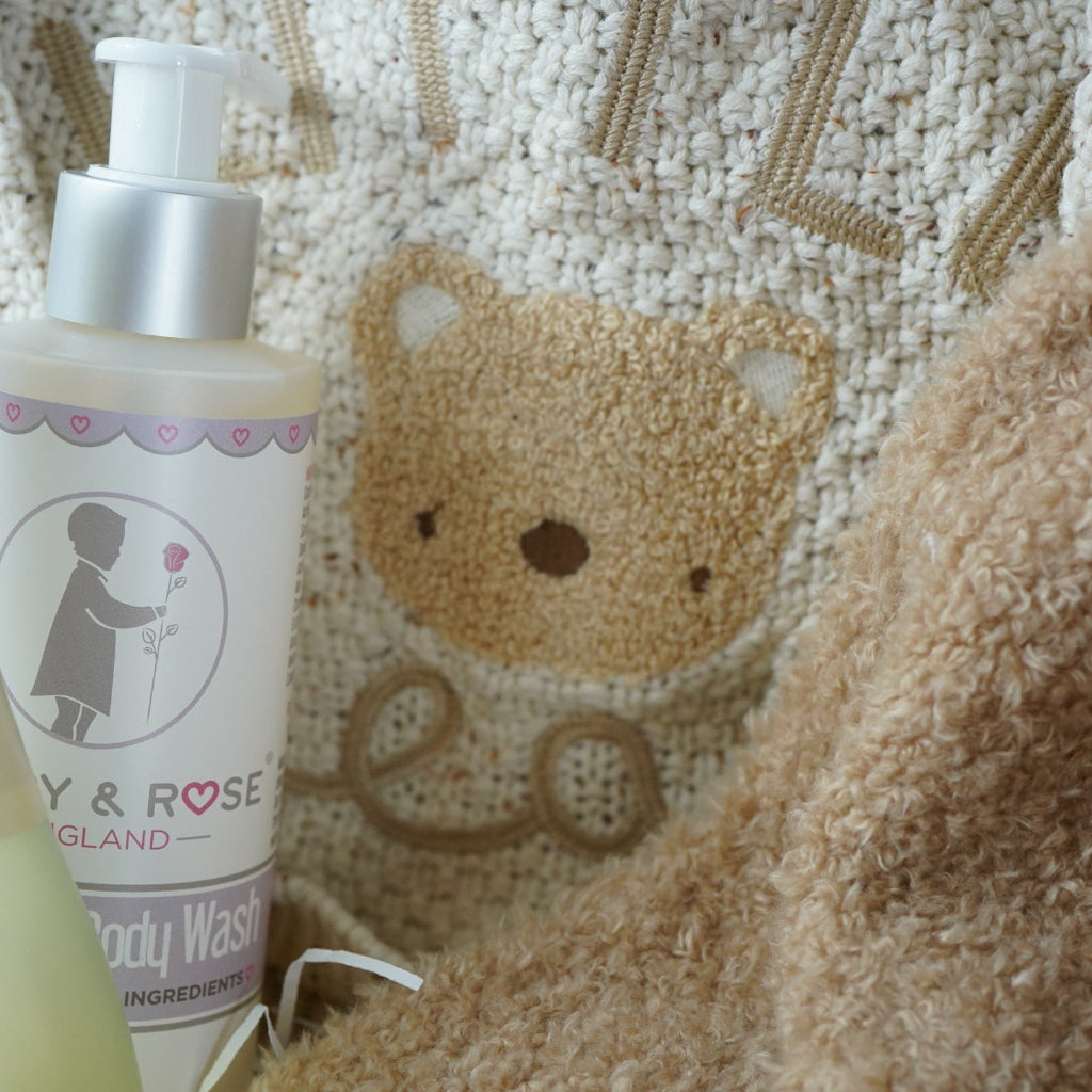 New Mum Gift, Teddy Bear Baby Hamper, Baby Cardigan With Teddy Embroidered