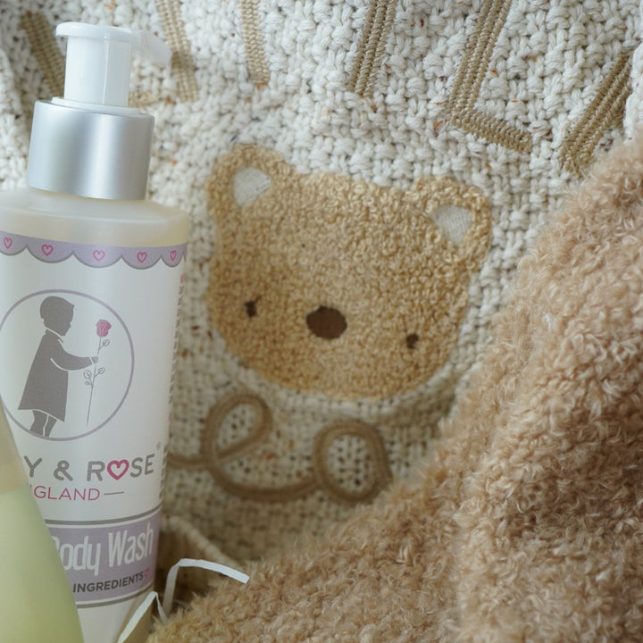 New Mum Gift, Teddy Bear Baby Hamper, Baby Cardigan With Teddy Embroidered