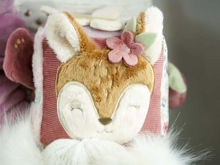 New Baby Girl Hamper Basket, Little Dutch Sensory Cube And Rattle