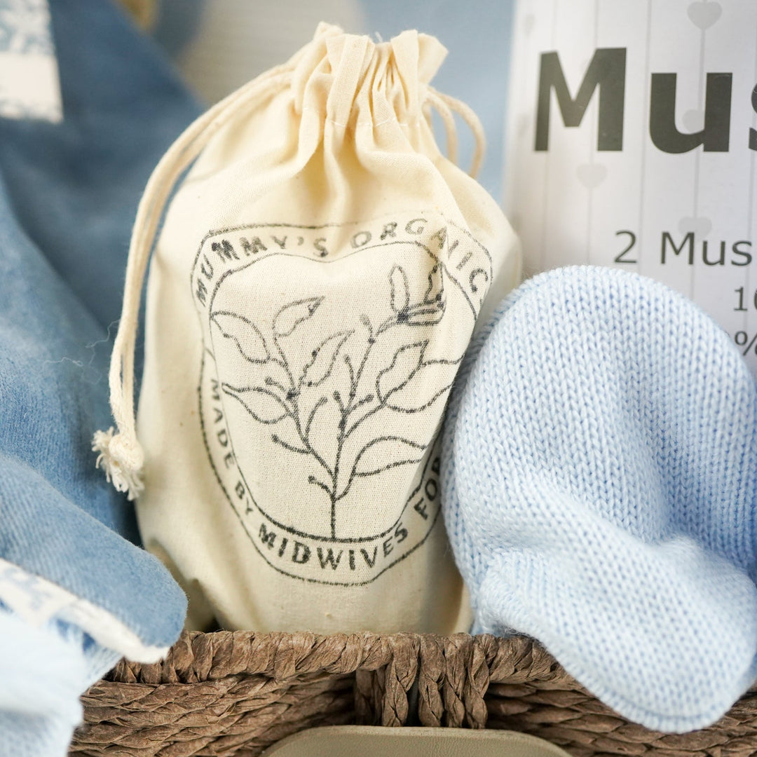 baby boy gift hamper with baby outfit , organic candle, muslins, Peter rabbit baby comforter