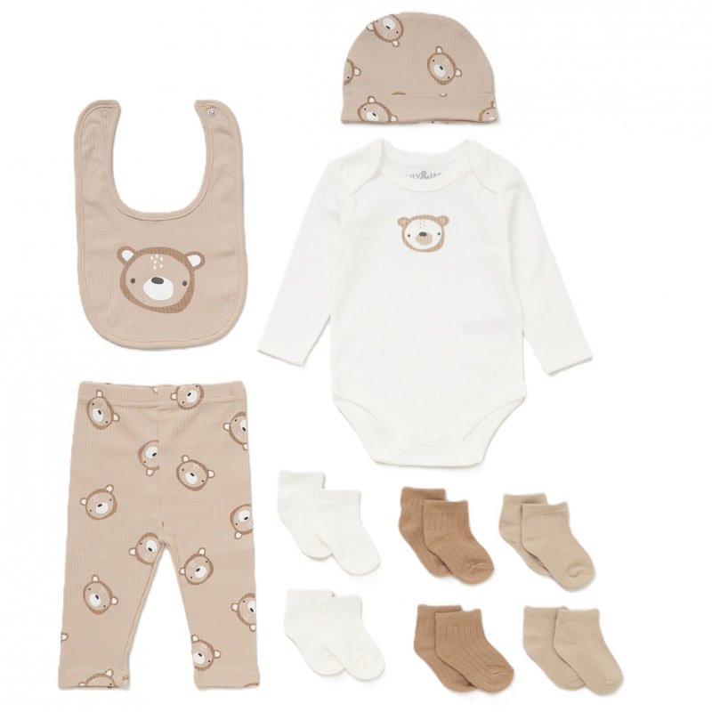 Teddy Bear Baby Gift Hamper, Baby Teddy Outfit Set, Baby Blanket, Corporate Baby Gift