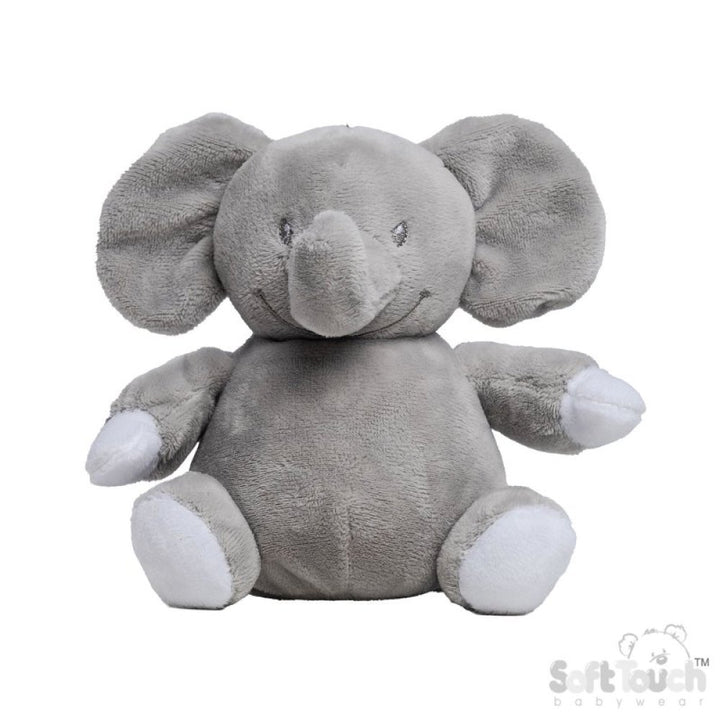 Luxury Neutral Baby Gift Box with Personalised Elephant Dressing Gown &amp; Comforter
