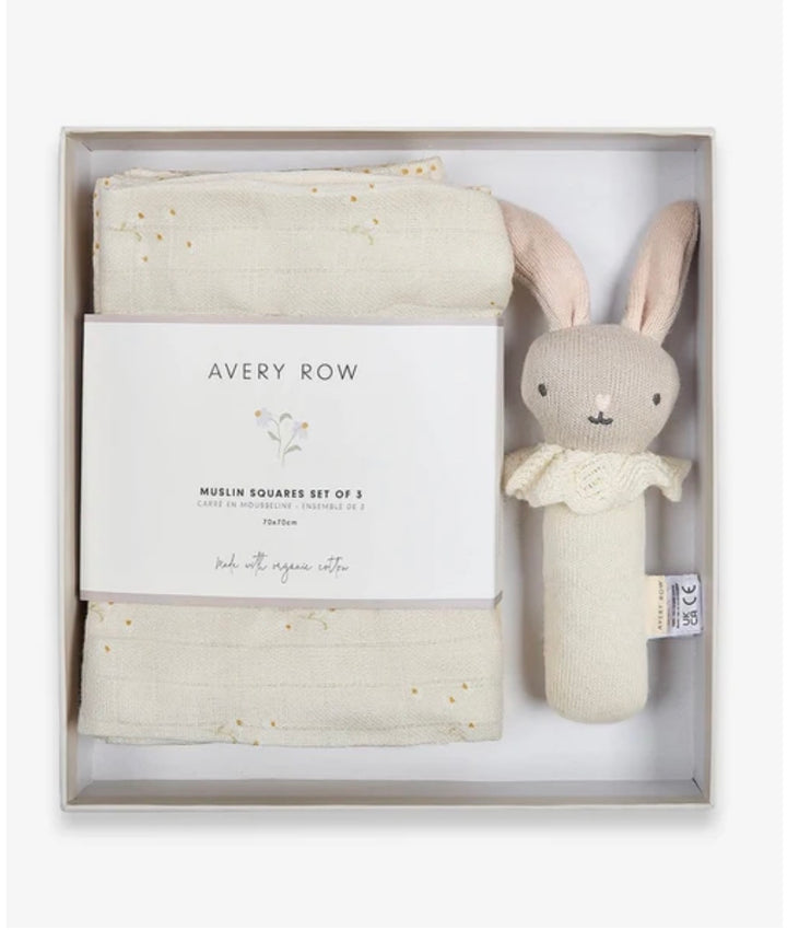 Rattle & Care Organic New Baby Gift Set - Chamomile By Avery Row