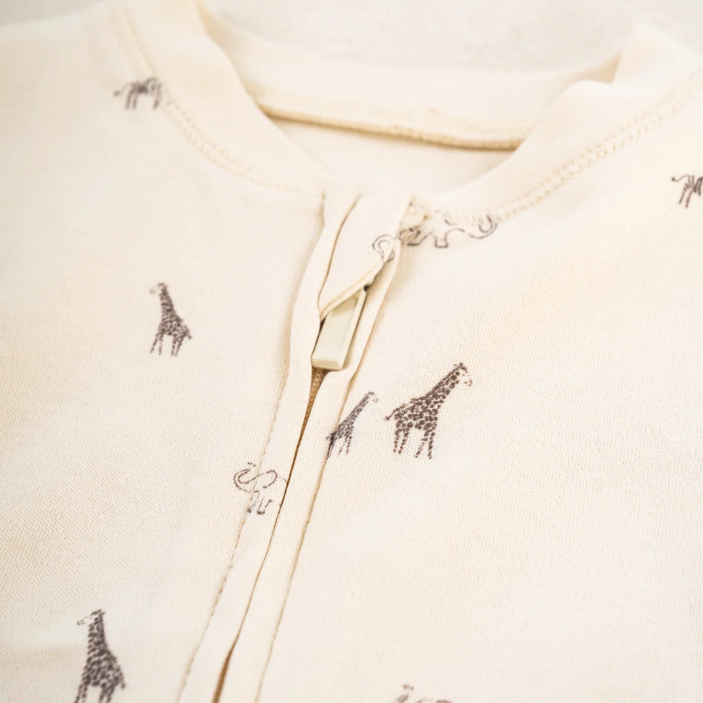 Fable Safari Organic Cotton Baby Sleepsuit By Fable & Bear