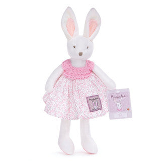 Pink Bunny Baby Gift Hamper Basket With Bunny  And Cuddle Wrap