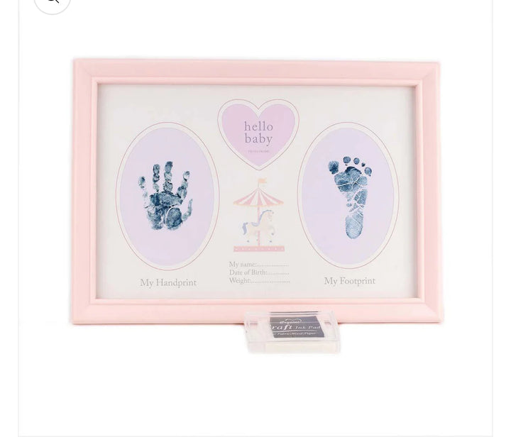 Handprint & Footprint Photo Frame, Hello Baby Girl
